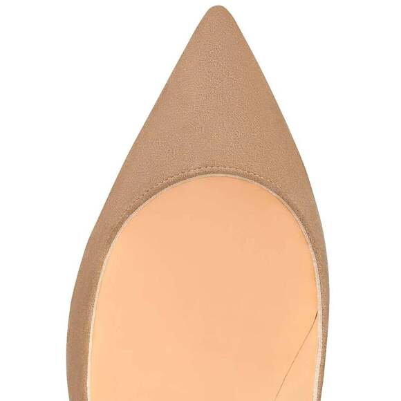 Christian Louboutin Pigalle Follies 100 Nocciola Nude Beige Suede Heel Pump 42 - Picture 6 of 9